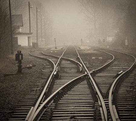 Railway track in Crewe